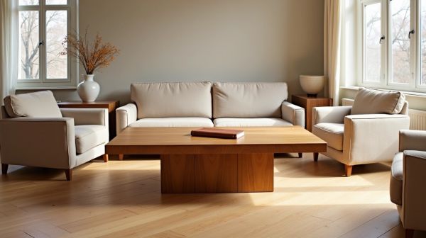 Équipez votre salon avec une table basse en bois massif